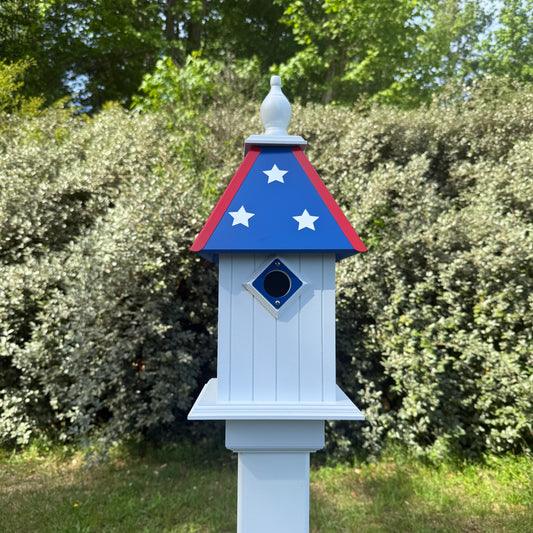 All American Flag Inspired Birdhouse